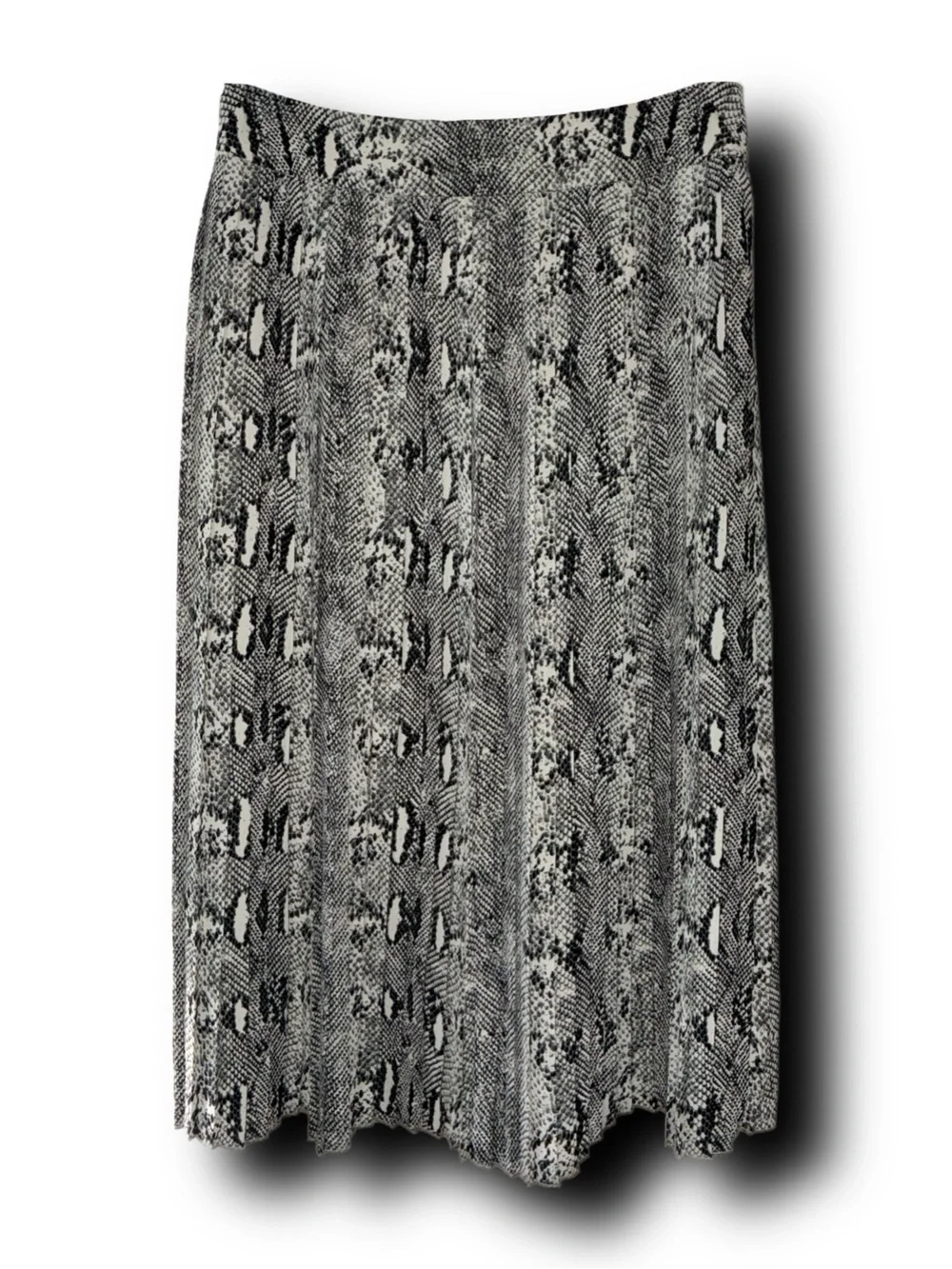 J. Crew Pleated Snakeskin Print Midi Skirt